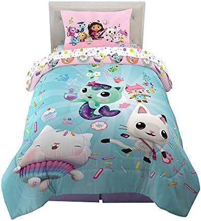Franco DreamWorks Gabbys Dollhouse 4-Piece Twin Bedding Set