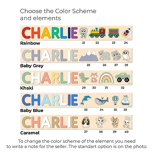 BusyPuzzle Personalized Wooden Name Puzzle