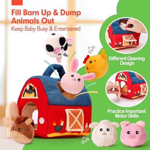 Hahaland Baby Toys 6-12 Months Farm Set