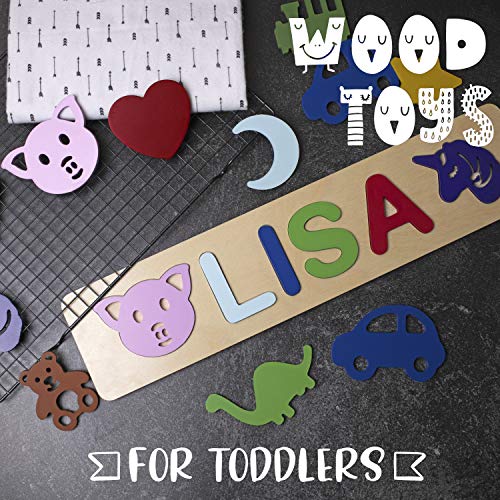 Personalized Wooden Name Puzzles for Toddlers 1-3 Years 1
