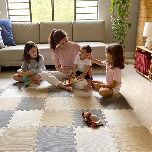 MioTetto Foam Floor Tiles for Kids - Safe Comfortable Play Mat