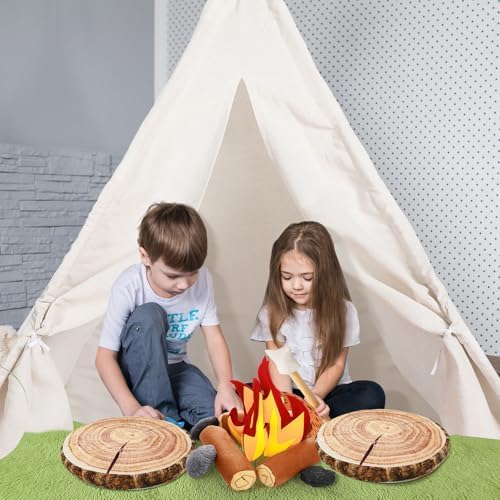 Kigley 27 Pcs Pretend Camping Play Set for Kids