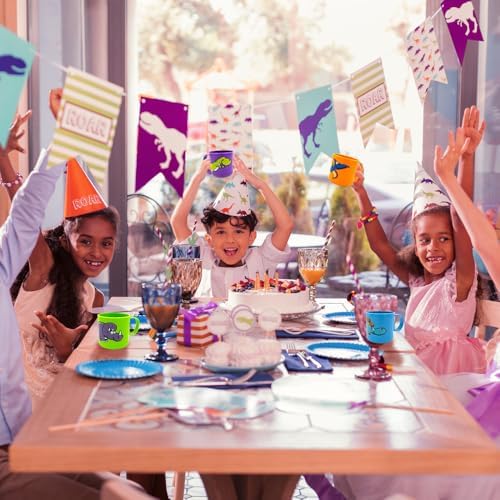 ArtCreativity Dinosaur Mugs Set of 4 3-Inch Kids Cups