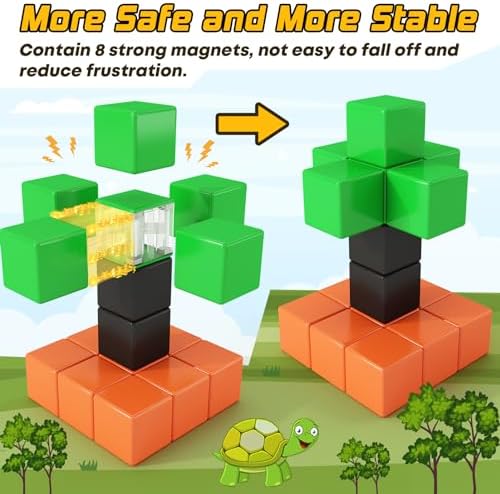 Toylogy 48PCS Magnetic Blocks for Toddlers