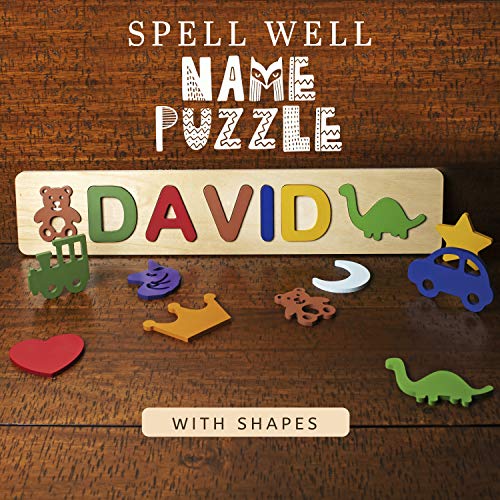 Personalized Wooden Name Puzzles for Toddlers 1-3 Years 1