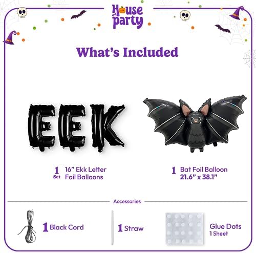HOUSE OF PARTY 40 Inch Halloween Bat Foil Balloons Set