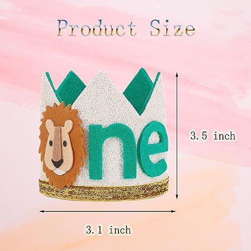 Safari Lion 1st Birthday Crown for Boys
