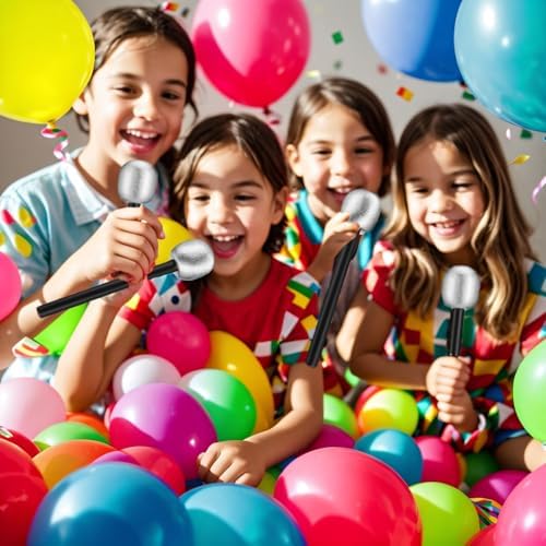 Jarbins 6 Pcs Glitter Microphone Party Favor
