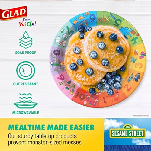 Glad for Kids Sesame Street Paper Plates 48ct