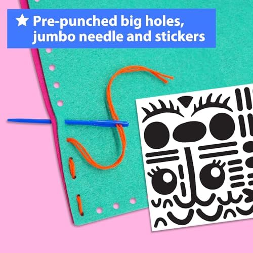 KRAFUN First Sewing Kit for Kids 7 Easy DIY Projects
