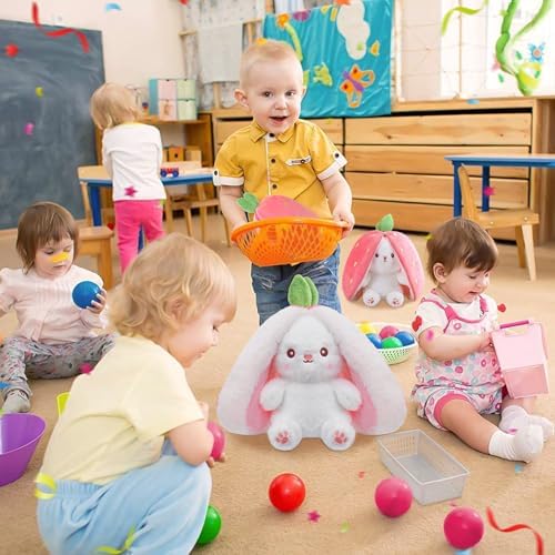 MIAODAM Reversible Cuddle Bunny Plush Toy