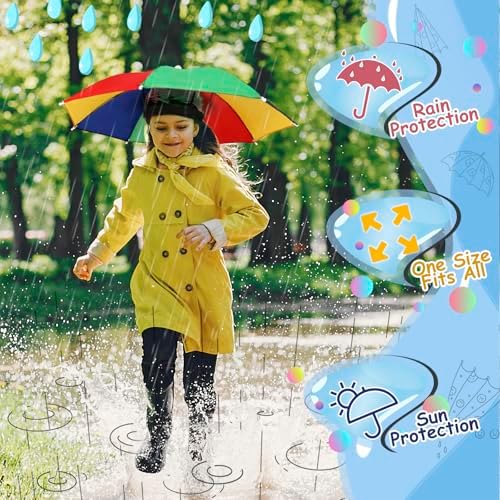 Arcimatto 4 Pack Umbrella Hats with Elastic Band