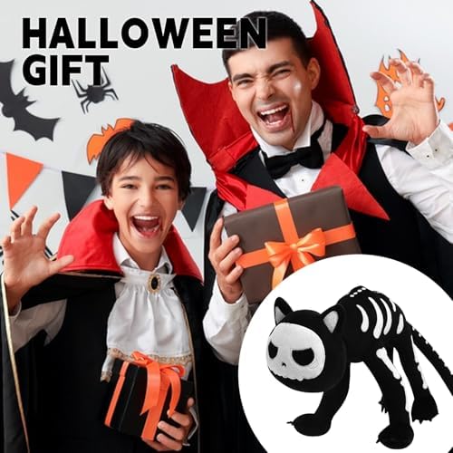 Halloween Black Cat Plush Toy 9 x 16