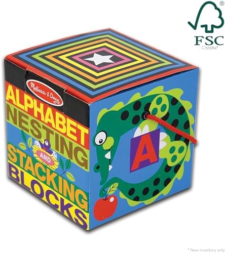 Melissa Doug Alphabet Stacking Blocks Set