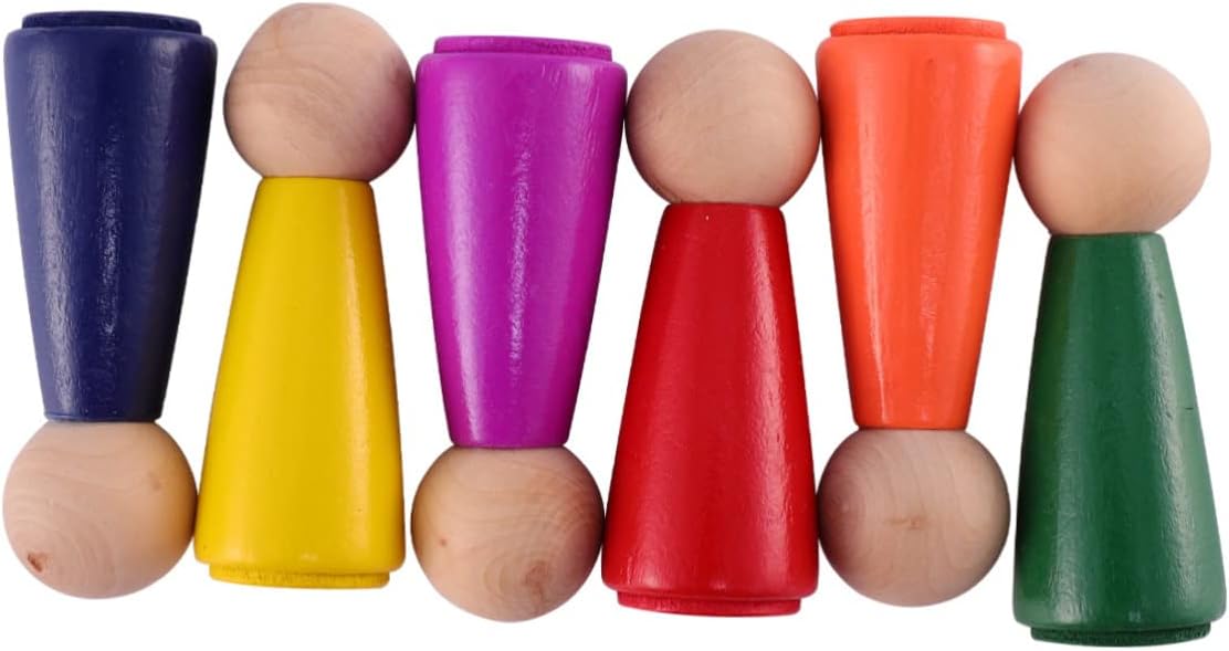Gogogmee 6pcs Wooden DIY Puppet Kit for Kids
