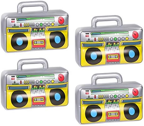 4 PCS Inflatable Boombox 80s 90s Party Decorations