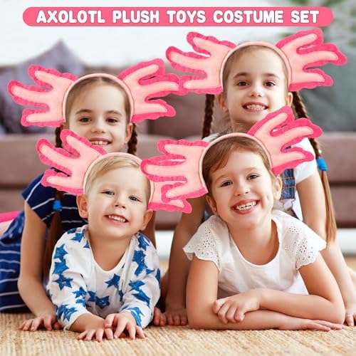 Axolotl Headband and Tail Costume Set for Kids 1