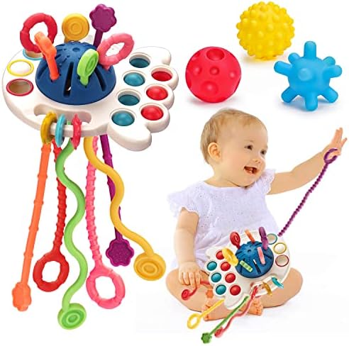 Montessori Pull String Toy for Babies 0-18 Months