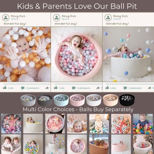 Wonder Space Deluxe Kids Ball Pit - Soft Plush Playpen for Toddlers