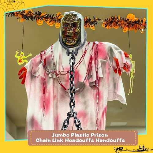Plukeen 3 Pcs Jumbo Plastic Chain Costume Prop