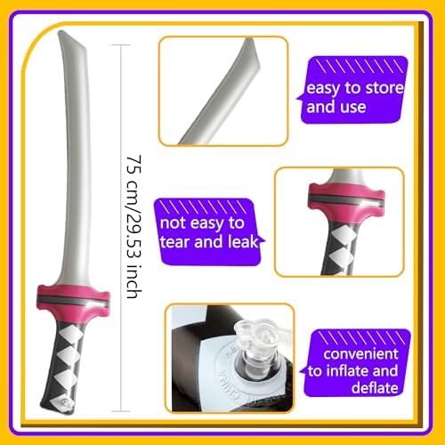 Cotiny 24 Pack Inflatable Ninja Swords for Kids Adults