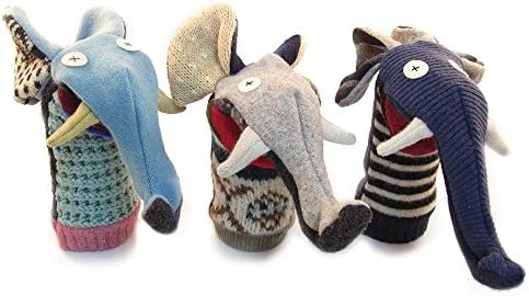 Cate Levi Hand Puppet Elephant - Reclaimed Wool
