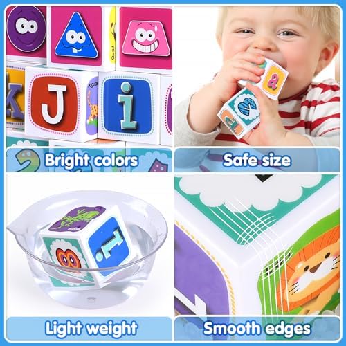 PLAY ABC Stacking Blocks 28PCS for Toddlers 1-3