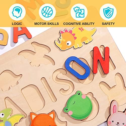 Personalized Name Puzzle for Kids Wooden Puzzle with Engraved Text