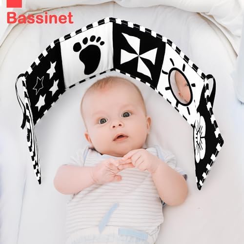 URMYWO High Contrast Baby Book with Mirror
