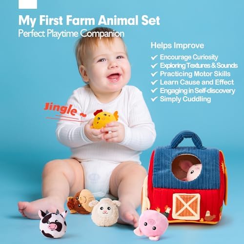 Hahaland Baby Toys 6-12 Months Farm Set