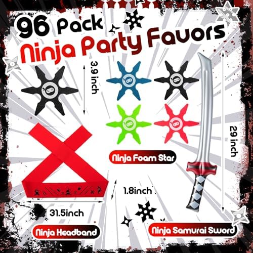 Deekin 48 Pcs Ninja Party Favor Pack
