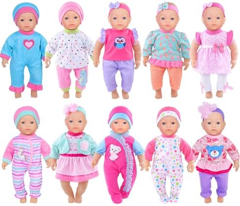 iBayda 10 Sets Baby Doll Clothes Accessories