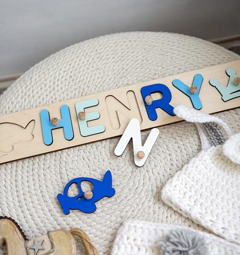 Custom Wooden Name Puzzle for Baby 1st Birthday Gift