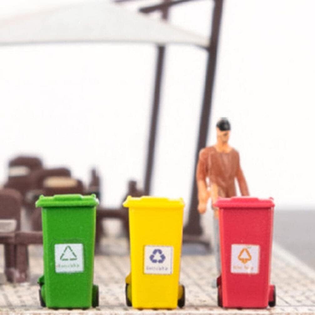 SHINEOFI Miniature Garbage Can 187 Scale Decor