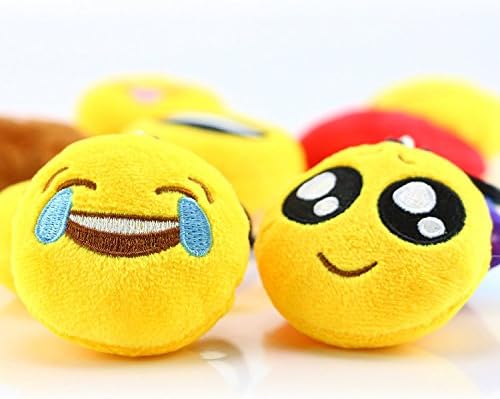 Dreampark 64 Pack Mini Plush Emoticon Keychains