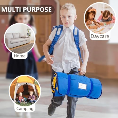Primlect Toddler Nap Mat with Pillow and Blanket 55x35 Extra Large Sleep Bag
