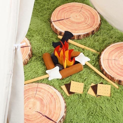Kigley 27 Pcs Pretend Camping Play Set for Kids