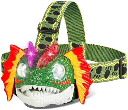 DX DA XIN Dilophosaurus Headlamp LED for Kids