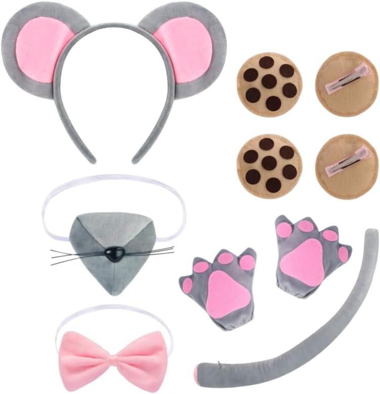 Kyson Kids Mouse Costume Set 9 Pcs for Halloween and Carnival
