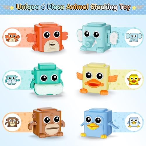 BASUN Stacking Animal Toys for Toddlers 18 Months