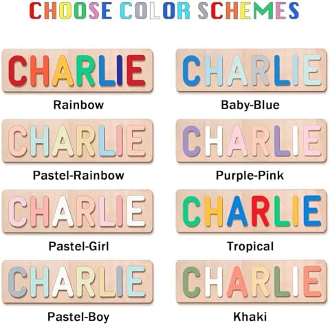Personalized Name Puzzle for Kids Wooden Puzzle with Engraved Text