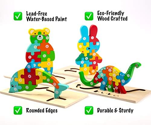 Montessori Mama Wooden Toddler Puzzles 2-4 Years Old