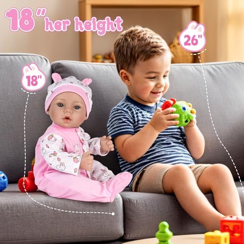 Aori 18 Inch Realistic Reborn Baby Girl Doll