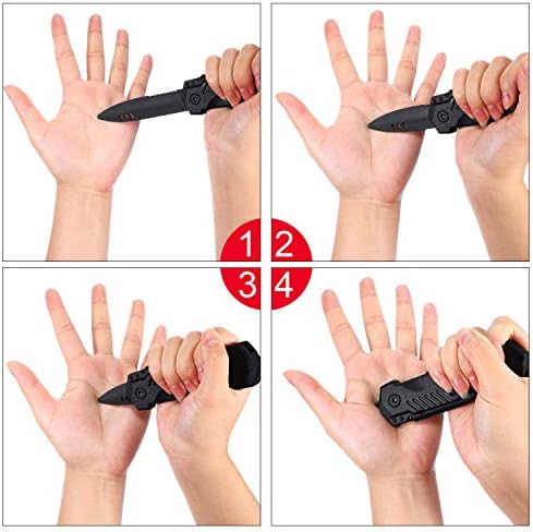 Boao 4 Piece Retractable Knife Gag Toy for Halloween
