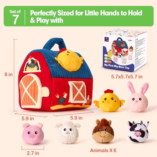 Hahaland Baby Toys 6-12 Months Farm Set