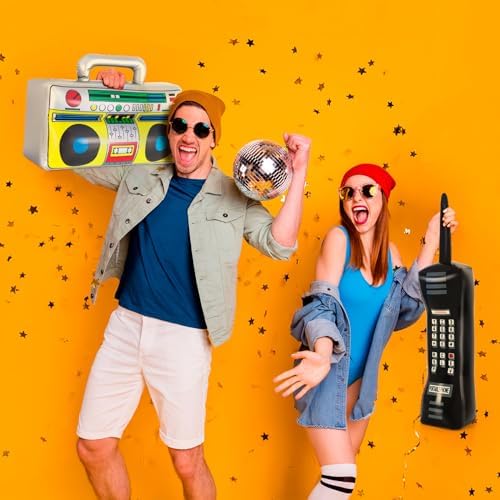 YOTHORN Retro Inflatable Boombox and Phone for Parties
