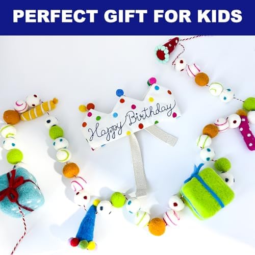 Meygajoe Hand Embroidered Birthday Crown for Kids