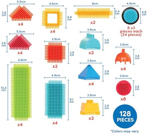 Battat Bristle Blocks - 80pc STEM Building Set for Kids 2