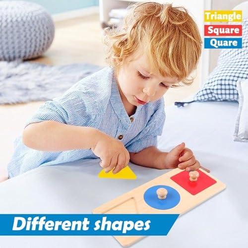 Adena Montessori Jumbo Knob Shape Puzzle for Toddlers 1-3