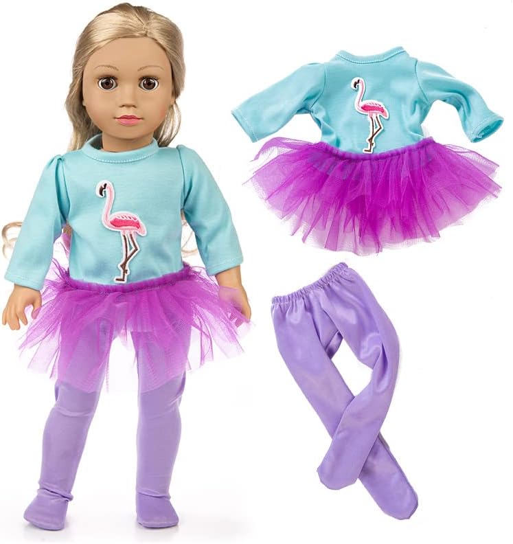 ZQDOLL 19 Pcs 18 Inch Doll Clothes Accessories